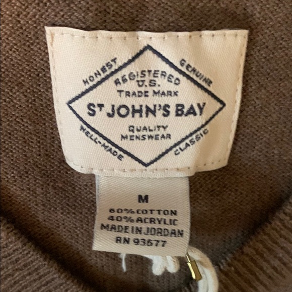 St. John's Bay Brown Crewneck Sweater - Picture 4 of 7